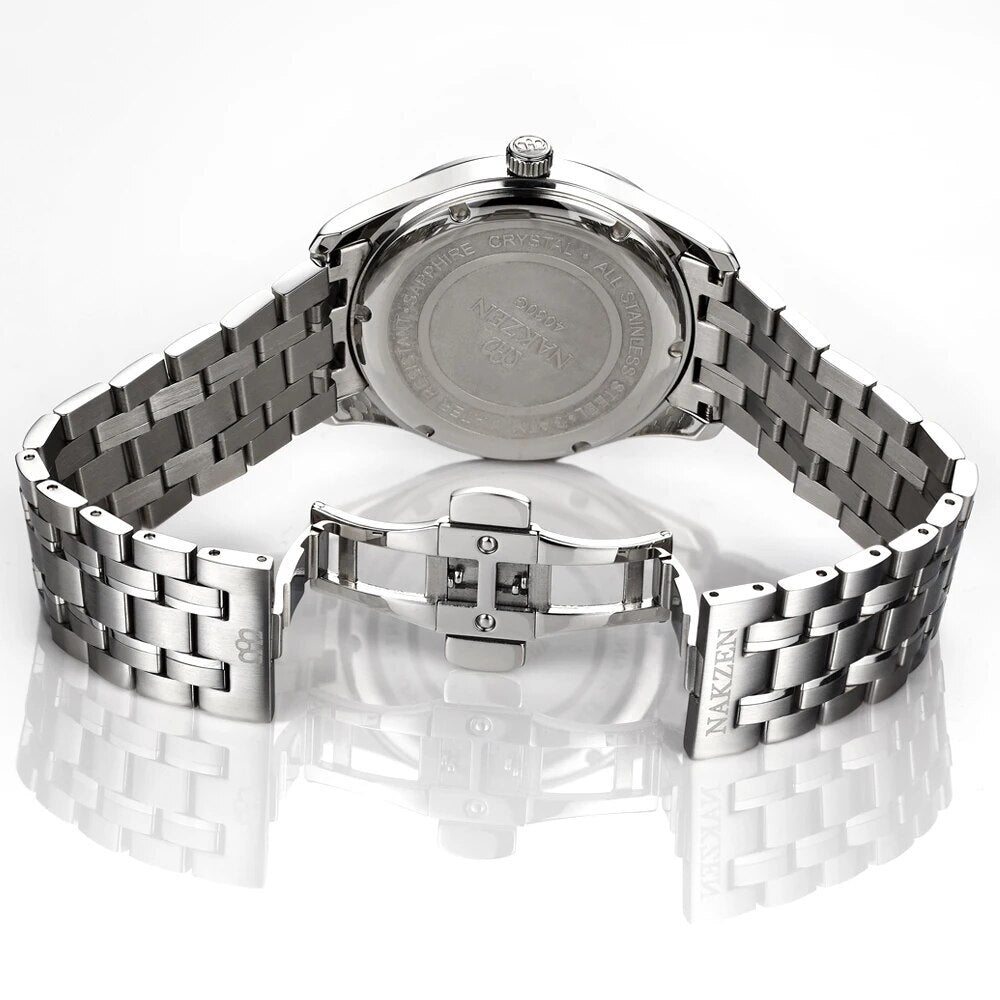 NAKZEN Top Brand Men Watch Hour Calendar Display Quartz Watches Genuine Waterproof Wristwatch Male clock Gift Relogio Masculinoc