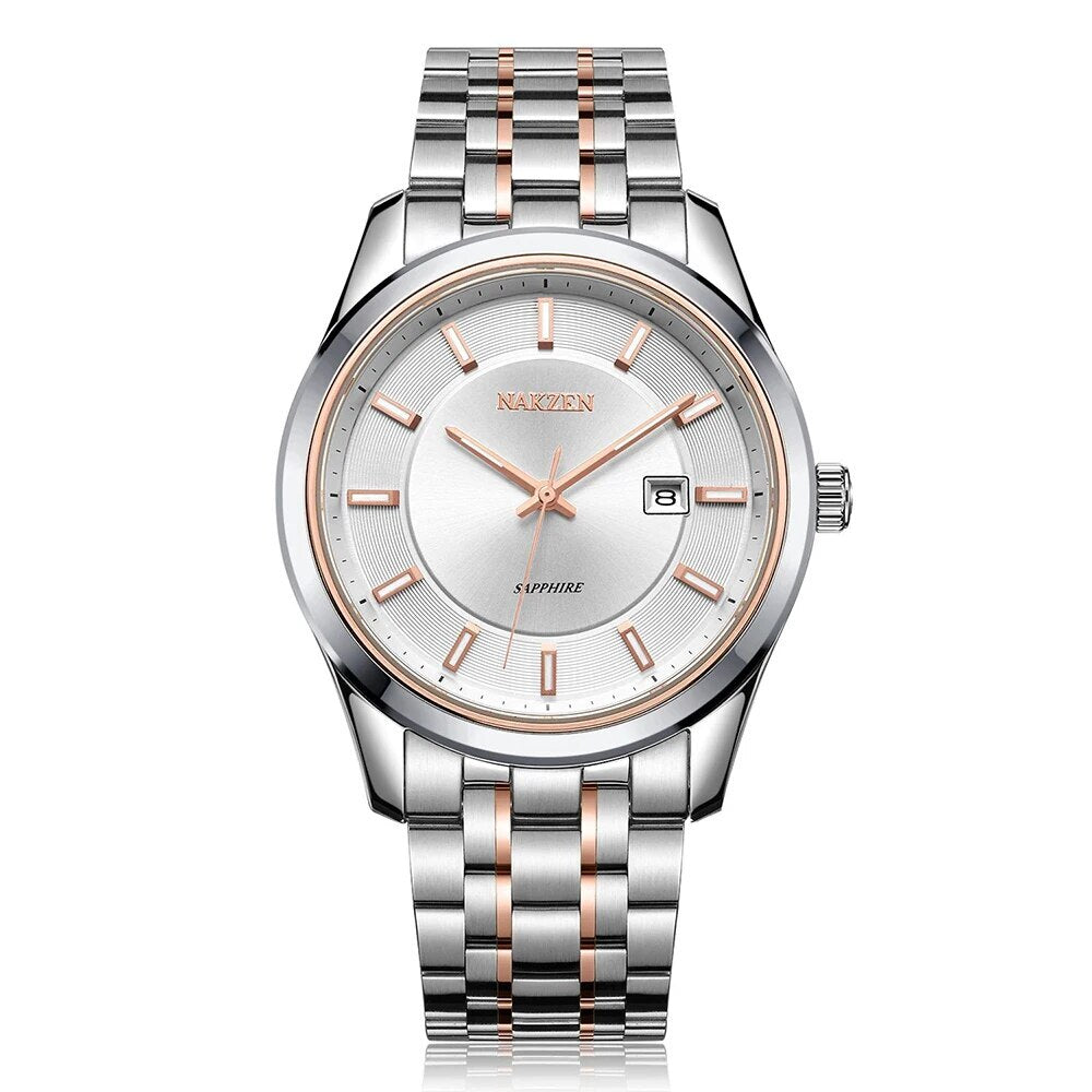 NAKZEN Top Brand Men Watch Hour Calendar Display Quartz Watches Genuine Waterproof Wristwatch Male clock Gift Relogio Masculinoc