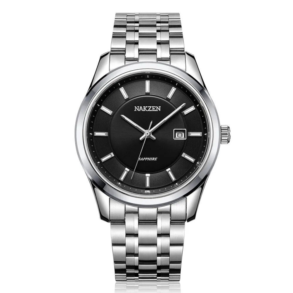 NAKZEN Top Brand Men Watch Hour Calendar Display Quartz Watches Genuine Waterproof Wristwatch Male clock Gift Relogio Masculinoc