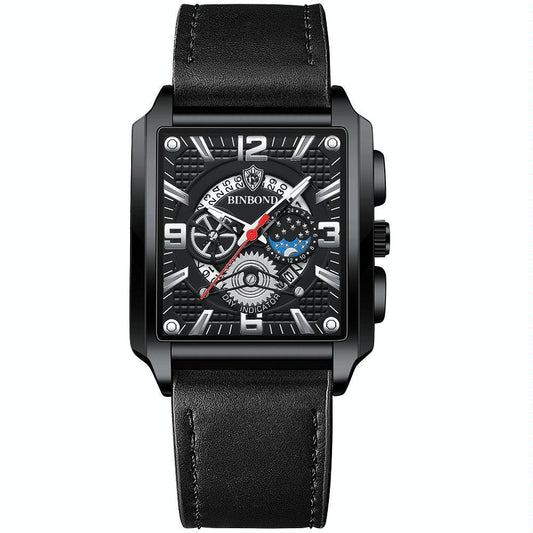 NNEDSZ Vintage Square Men Quartz Watch With Multifunction And Luminous Display