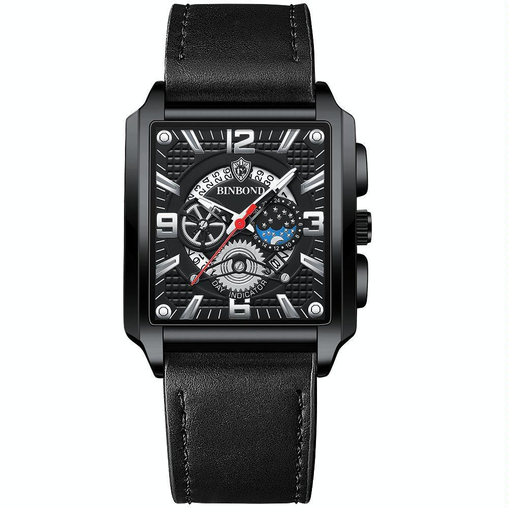 NNEDSZ Vintage Square Men Quartz Watch With Multifunction And Luminous Display